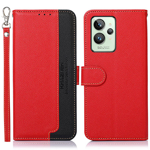 Custodia Portafoglio In Pelle Cover con Supporto A09D per Realme GT2 Pro 5G Rosso