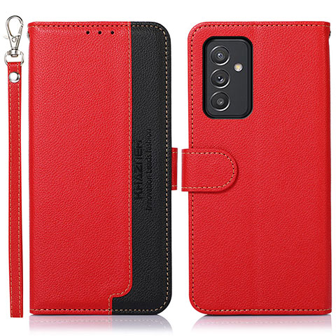 Custodia Portafoglio In Pelle Cover con Supporto A09D per Samsung Galaxy A15 4G Rosso