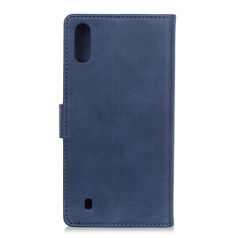 Custodia Portafoglio In Pelle Cover con Supporto A09D per Samsung Galaxy M01 Blu