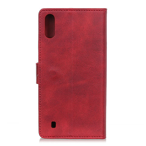 Custodia Portafoglio In Pelle Cover con Supporto A09D per Samsung Galaxy M01 Rosso