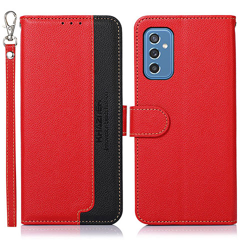 Custodia Portafoglio In Pelle Cover con Supporto A09D per Samsung Galaxy M52 5G Rosso