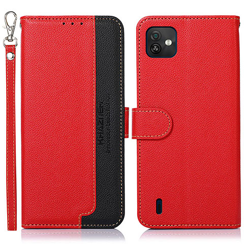 Custodia Portafoglio In Pelle Cover con Supporto A09D per Wiko Y82 Rosso