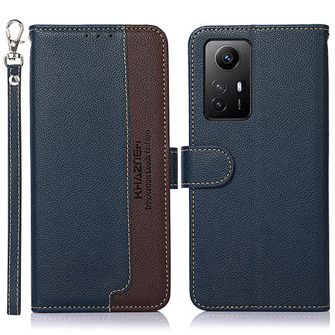 Custodia Portafoglio In Pelle Cover con Supporto A09D per Xiaomi Redmi Note 12S Blu