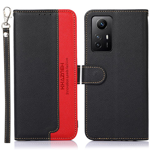 Custodia Portafoglio In Pelle Cover con Supporto A09D per Xiaomi Redmi Note 12S Nero