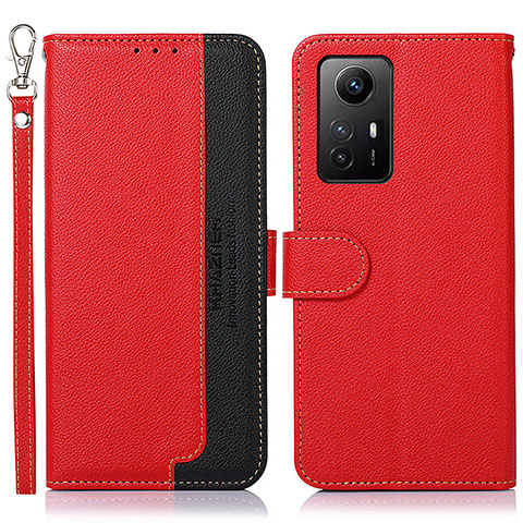 Custodia Portafoglio In Pelle Cover con Supporto A09D per Xiaomi Redmi Note 12S Rosso