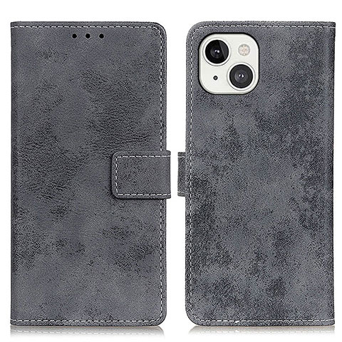 Custodia Portafoglio In Pelle Cover con Supporto A10 per Apple iPhone 13 Mini Grigio