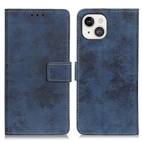 Custodia Portafoglio In Pelle Cover con Supporto A10 per Apple iPhone 14 Blu