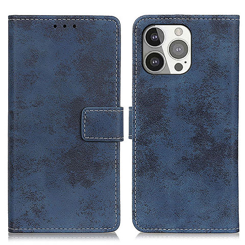 Custodia Portafoglio In Pelle Cover con Supporto A10 per Apple iPhone 15 Pro Max Blu