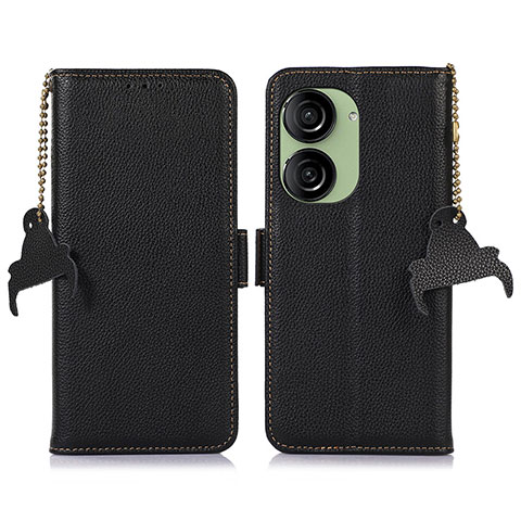 Custodia Portafoglio In Pelle Cover con Supporto A10D per Asus ZenFone 10 Nero