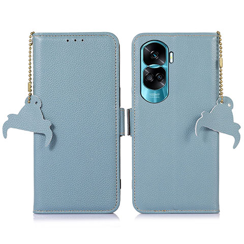 Custodia Portafoglio In Pelle Cover con Supporto A10D per Huawei Honor 90 Lite 5G Azzurro