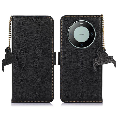 Custodia Portafoglio In Pelle Cover con Supporto A10D per Huawei Mate 60 Nero