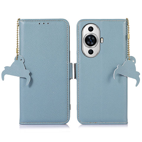 Custodia Portafoglio In Pelle Cover con Supporto A10D per Huawei Nova 11 Azzurro