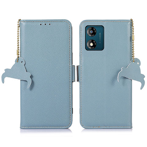 Custodia Portafoglio In Pelle Cover con Supporto A10D per Motorola Moto E13 Azzurro