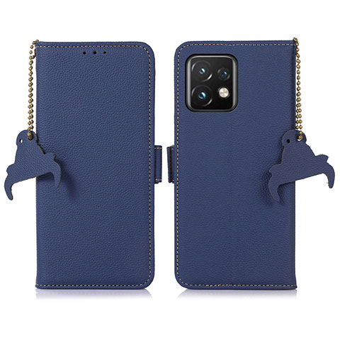 Custodia Portafoglio In Pelle Cover con Supporto A10D per Motorola Moto Edge 40 Pro 5G Blu