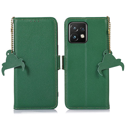 Custodia Portafoglio In Pelle Cover con Supporto A10D per Motorola Moto Edge 40 Pro 5G Verde