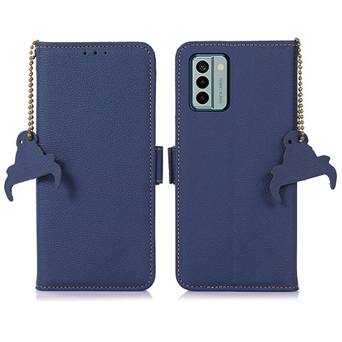 Custodia Portafoglio In Pelle Cover con Supporto A10D per Nokia G22 Blu