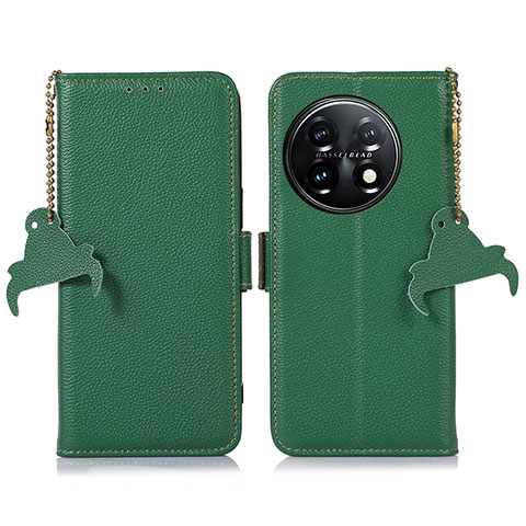 Custodia Portafoglio In Pelle Cover con Supporto A10D per OnePlus 11 5G Verde