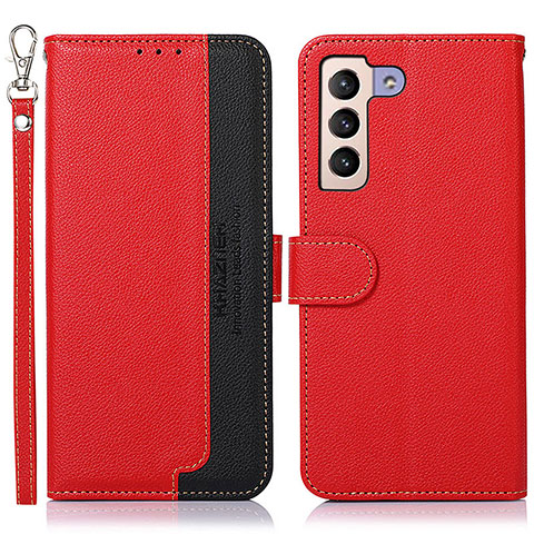 Custodia Portafoglio In Pelle Cover con Supporto A10D per Samsung Galaxy S21 Plus 5G Rosso