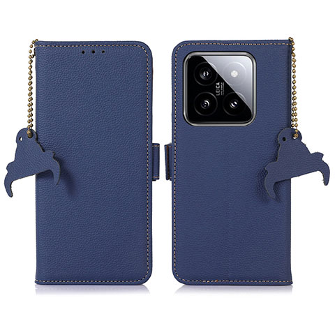 Custodia Portafoglio In Pelle Cover con Supporto A10D per Xiaomi Mi 14 5G Blu