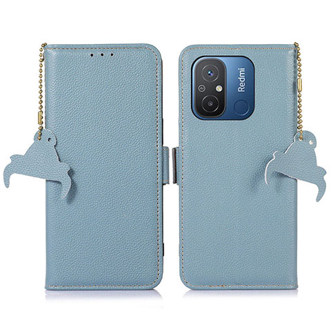 Custodia Portafoglio In Pelle Cover con Supporto A10D per Xiaomi Poco C55 Cielo Blu