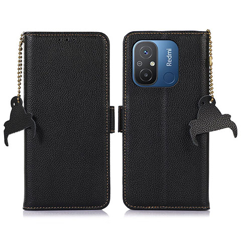 Custodia Portafoglio In Pelle Cover con Supporto A10D per Xiaomi Poco C55 Marrone