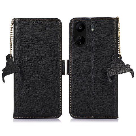 Custodia Portafoglio In Pelle Cover con Supporto A10D per Xiaomi Poco C65 Nero