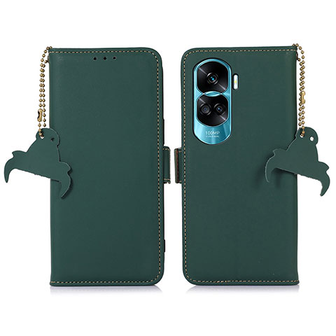 Custodia Portafoglio In Pelle Cover con Supporto A11D per Huawei Honor 90 Lite 5G Verde