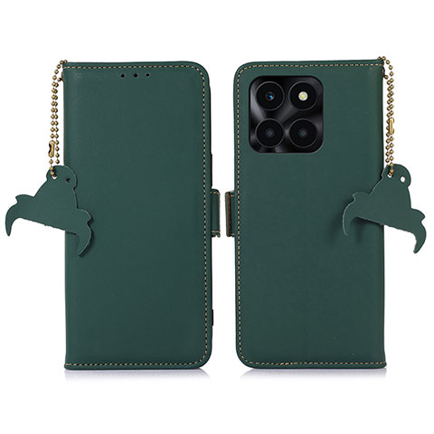 Custodia Portafoglio In Pelle Cover con Supporto A11D per Huawei Honor X8b Verde