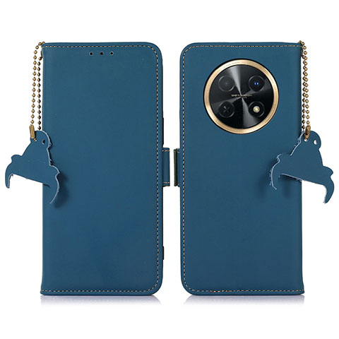 Custodia Portafoglio In Pelle Cover con Supporto A11D per Huawei Nova Y91 Blu