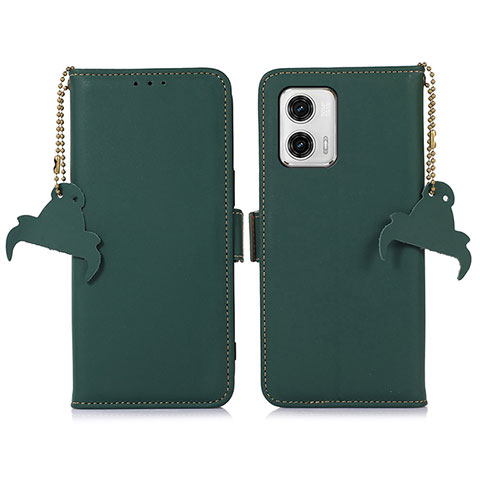 Custodia Portafoglio In Pelle Cover con Supporto A11D per Motorola Moto G73 5G Verde