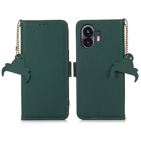 Custodia Portafoglio In Pelle Cover con Supporto A11D per Nothing Phone 2 Verde