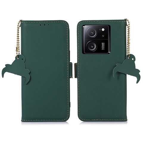 Custodia Portafoglio In Pelle Cover con Supporto A11D per Xiaomi Mi 13T 5G Verde