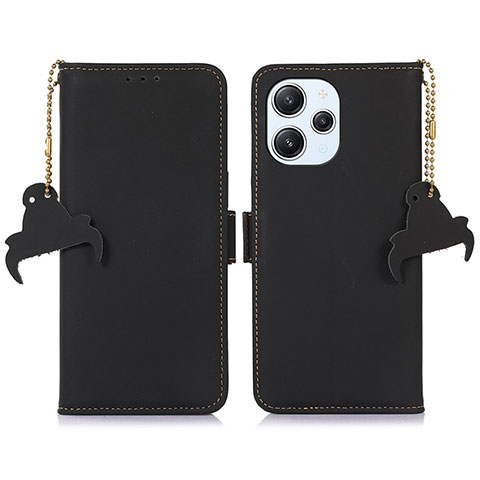 Custodia Portafoglio In Pelle Cover con Supporto A11D per Xiaomi Redmi 12 4G Nero