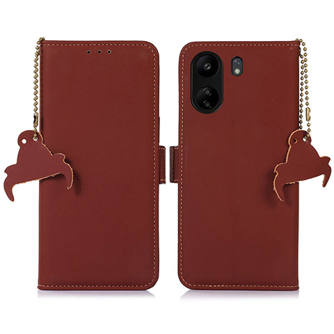 Custodia Portafoglio In Pelle Cover con Supporto A11D per Xiaomi Redmi 13C Marrone