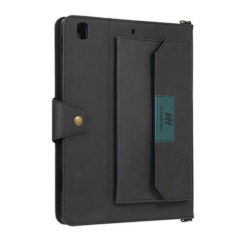 Custodia Portafoglio In Pelle Cover con Supporto AD1 per Apple New iPad 9.7 (2018) Nero