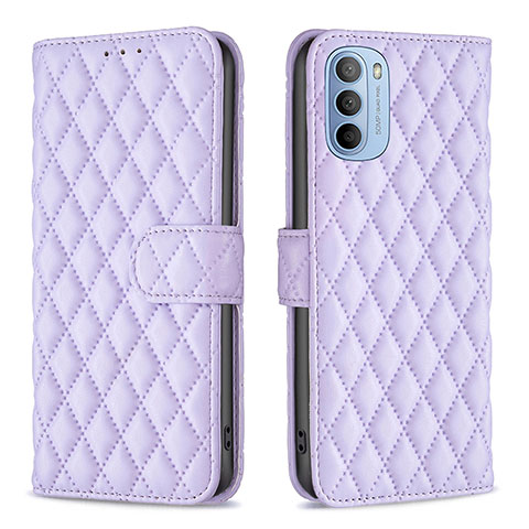 Custodia Portafoglio In Pelle Cover con Supporto B01F per Motorola Moto G41 Viola