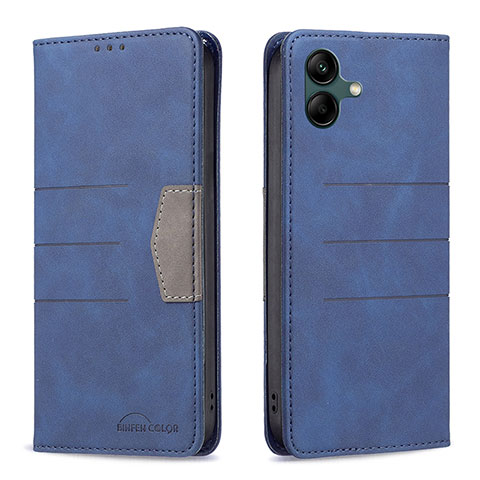 Custodia Portafoglio In Pelle Cover con Supporto B01F per Samsung Galaxy A05 Blu