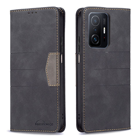 Custodia Portafoglio In Pelle Cover con Supporto B01F per Xiaomi Mi 11T Pro 5G Nero