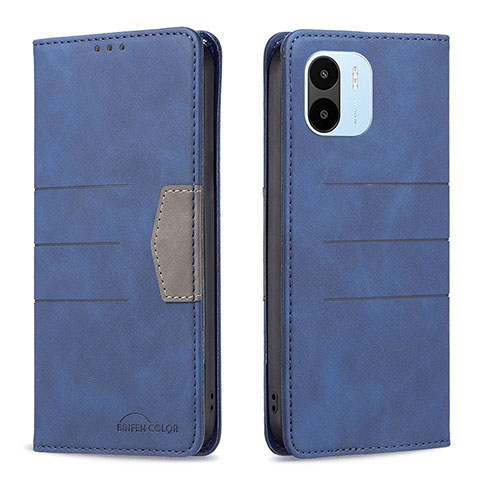 Custodia Portafoglio In Pelle Cover con Supporto B01F per Xiaomi Redmi A1 Blu