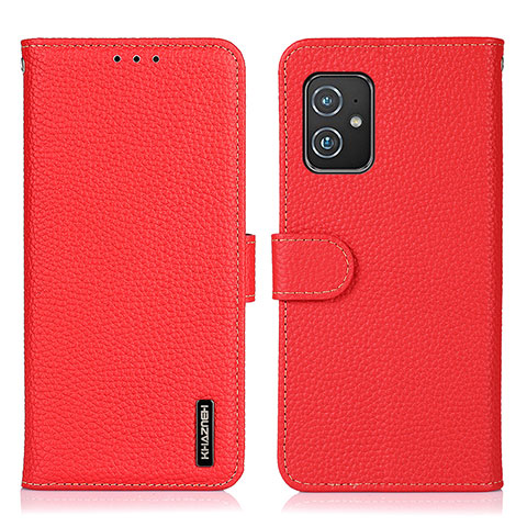 Custodia Portafoglio In Pelle Cover con Supporto B01H per Asus ZenFone 8 Mini Rosso