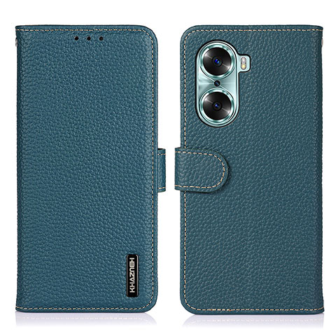 Custodia Portafoglio In Pelle Cover con Supporto B01H per Huawei Honor 60 5G Verde