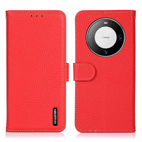 Custodia Portafoglio In Pelle Cover con Supporto B01H per Huawei Mate 60 Rosso