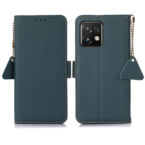 Custodia Portafoglio In Pelle Cover con Supporto B01H per Motorola Moto Edge 40 Pro 5G Verde