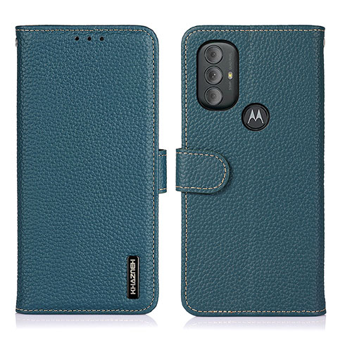 Custodia Portafoglio In Pelle Cover con Supporto B01H per Motorola Moto G Play Gen 2 Verde