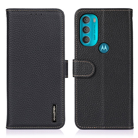 Custodia Portafoglio In Pelle Cover con Supporto B01H per Motorola Moto G71 5G Nero