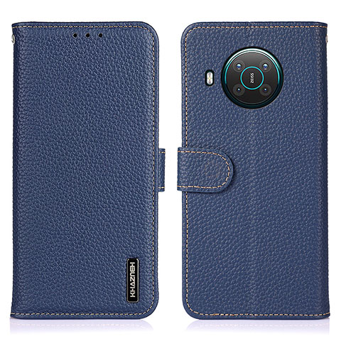 Custodia Portafoglio In Pelle Cover con Supporto B01H per Nokia X20 Blu