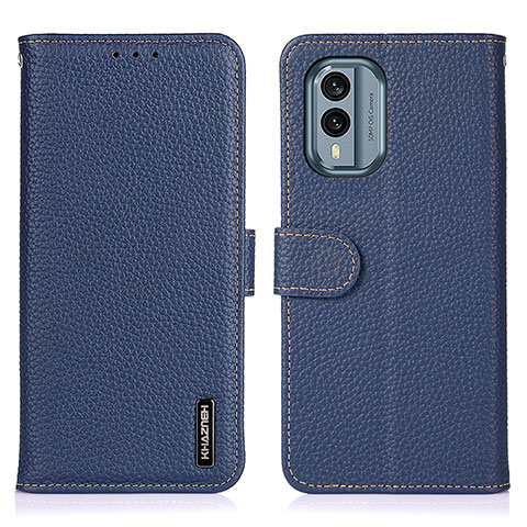 Custodia Portafoglio In Pelle Cover con Supporto B01H per Nokia X30 5G Blu