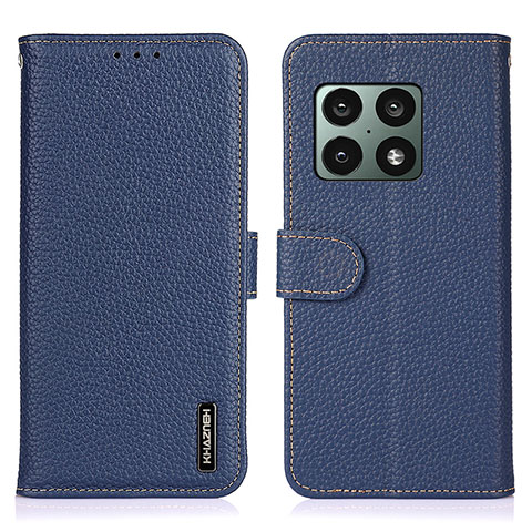 Custodia Portafoglio In Pelle Cover con Supporto B01H per OnePlus 10 Pro 5G Blu