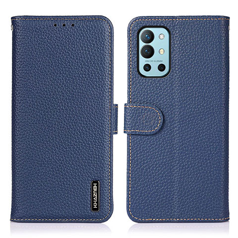 Custodia Portafoglio In Pelle Cover con Supporto B01H per OnePlus 9R 5G Blu