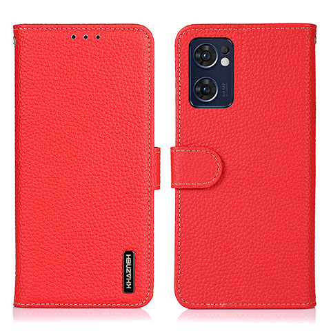 Custodia Portafoglio In Pelle Cover con Supporto B01H per OnePlus Nord CE 2 5G Rosso